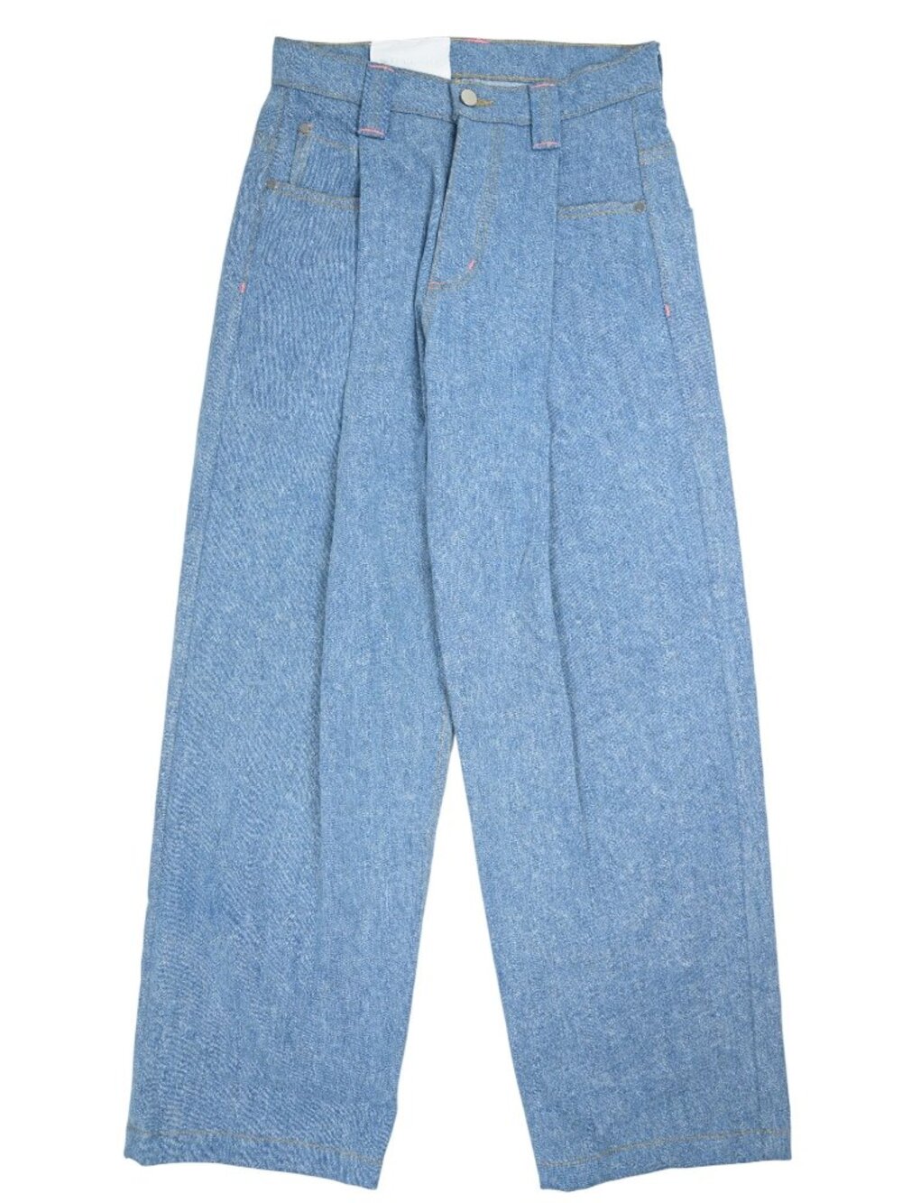 SKYLRK Pleated Denim Jean in Blanket Wash
